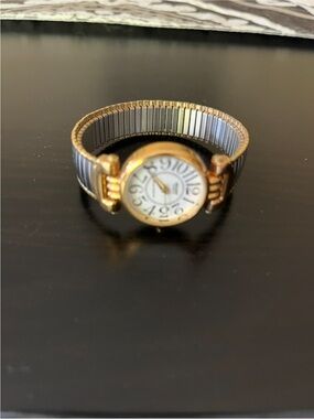 Two-Tone Women's Bracelet Watch with White Dial